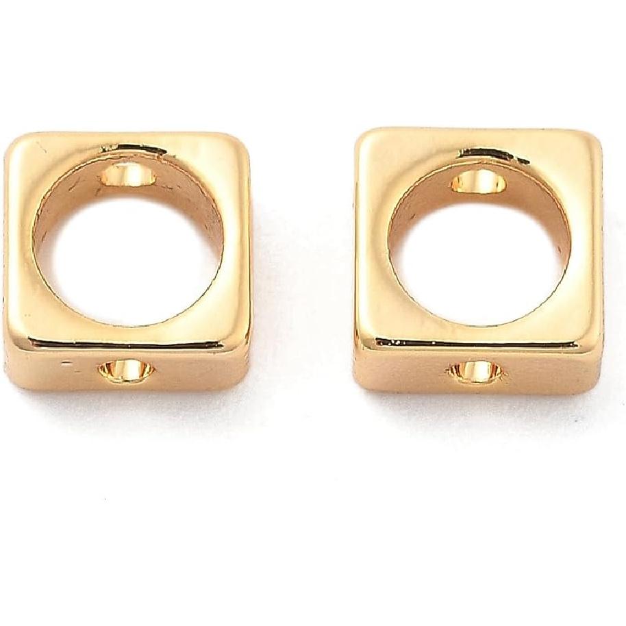 LiQunSweet 20 Pcs 18K Gold Plated Heart 304 Stainless Steel Beads Lovely Heart Spacer Loose Beads for Valentine's Day Gifts DIY Jewelry Craft