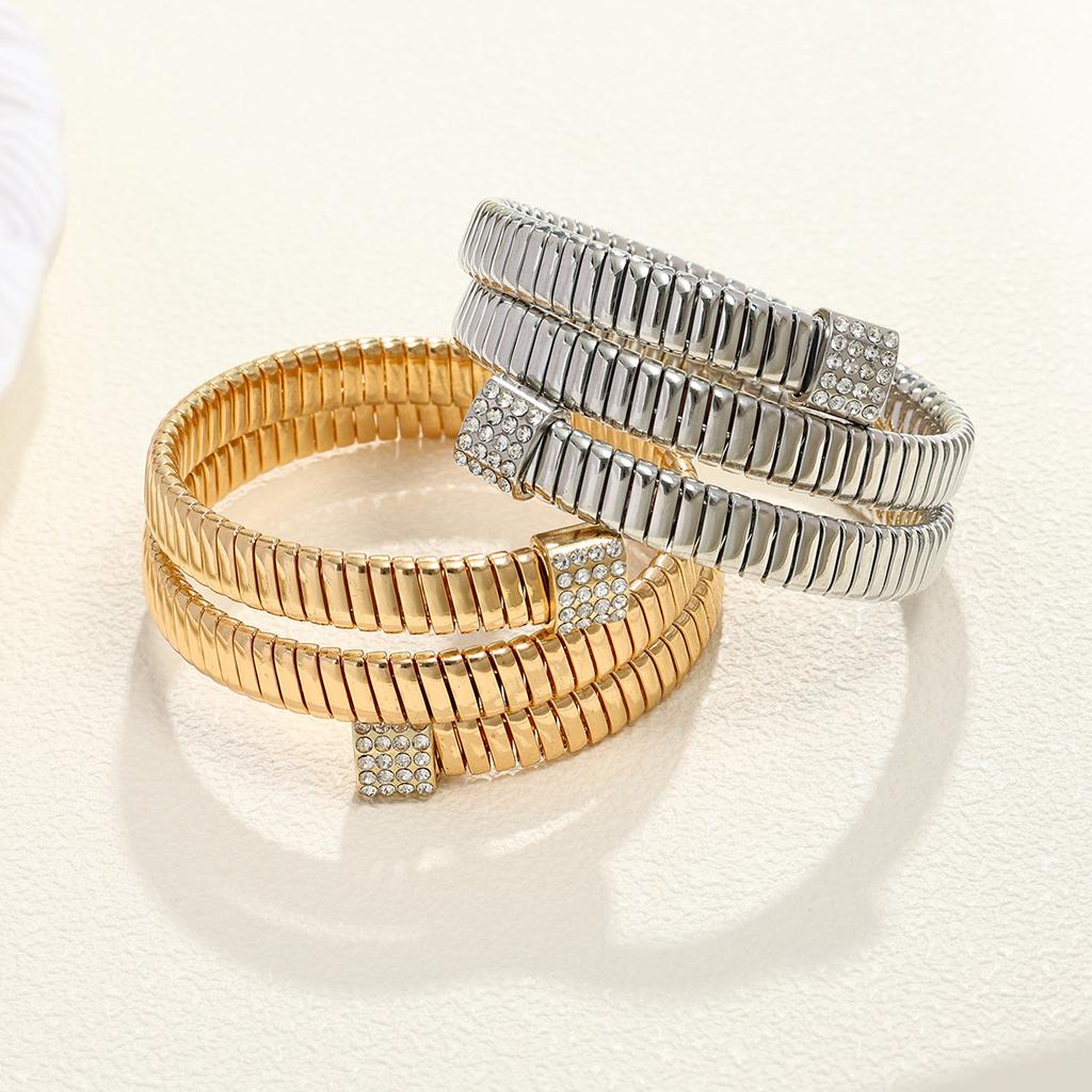 European and American diamond-encrusted multi-layer bracelet, high-end trendy cool personality exaggerated bracelet, bracelet jewelry