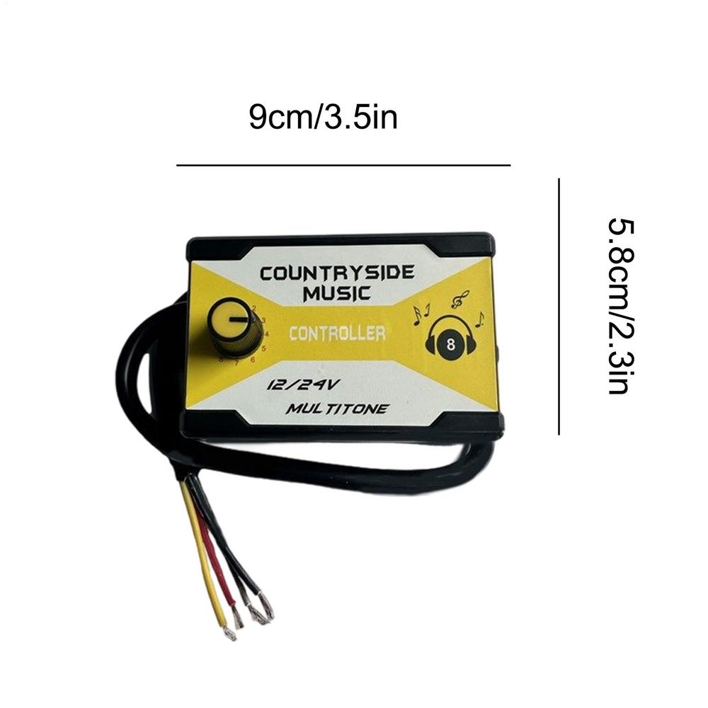 Car Horn Pitch Controller Multi-Tone Horn Speaker Sound Control Unit 12-24V Horn Relay Control Box Automotive Accessories