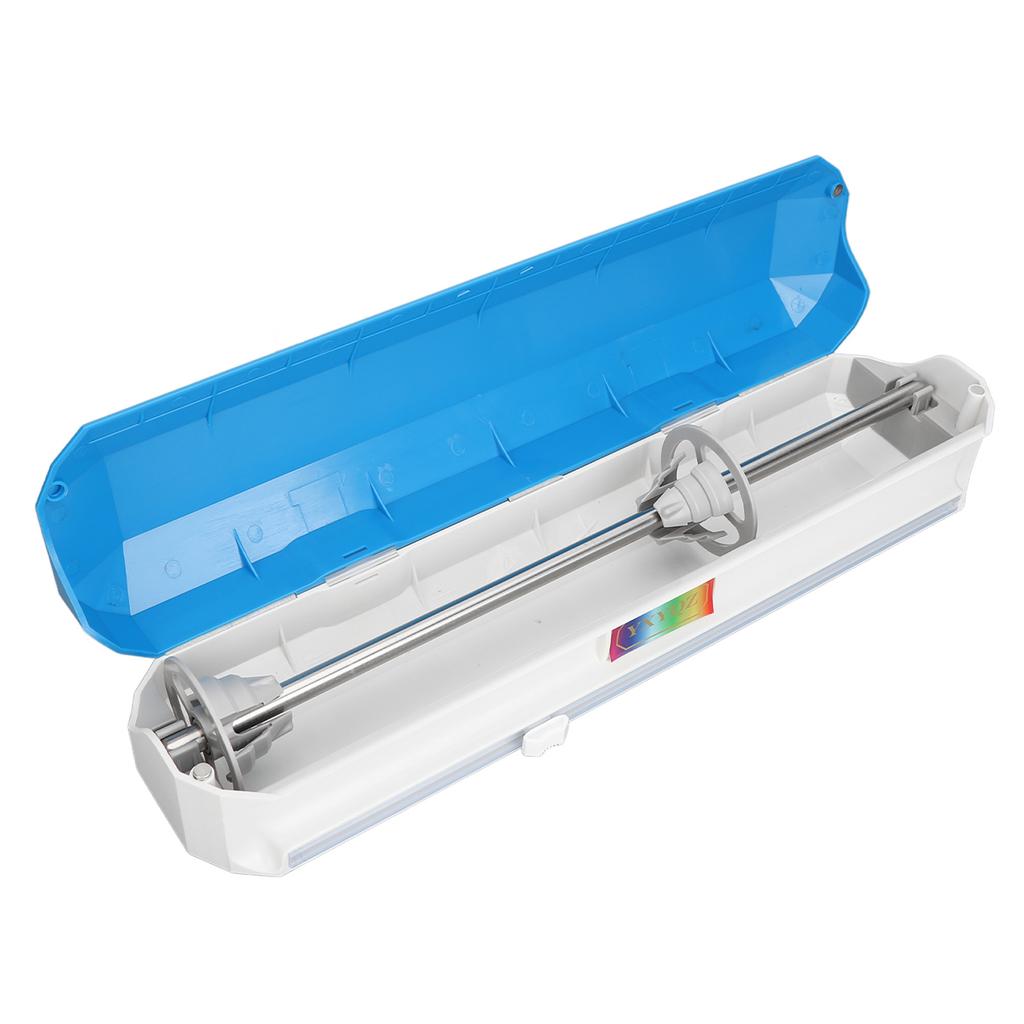 Plastic Wrap Dispenser with Slide Cutter Smooth Cutting Adjustable Reusable Cling Film Dispenser for Tin Foil L 38x9.8cm