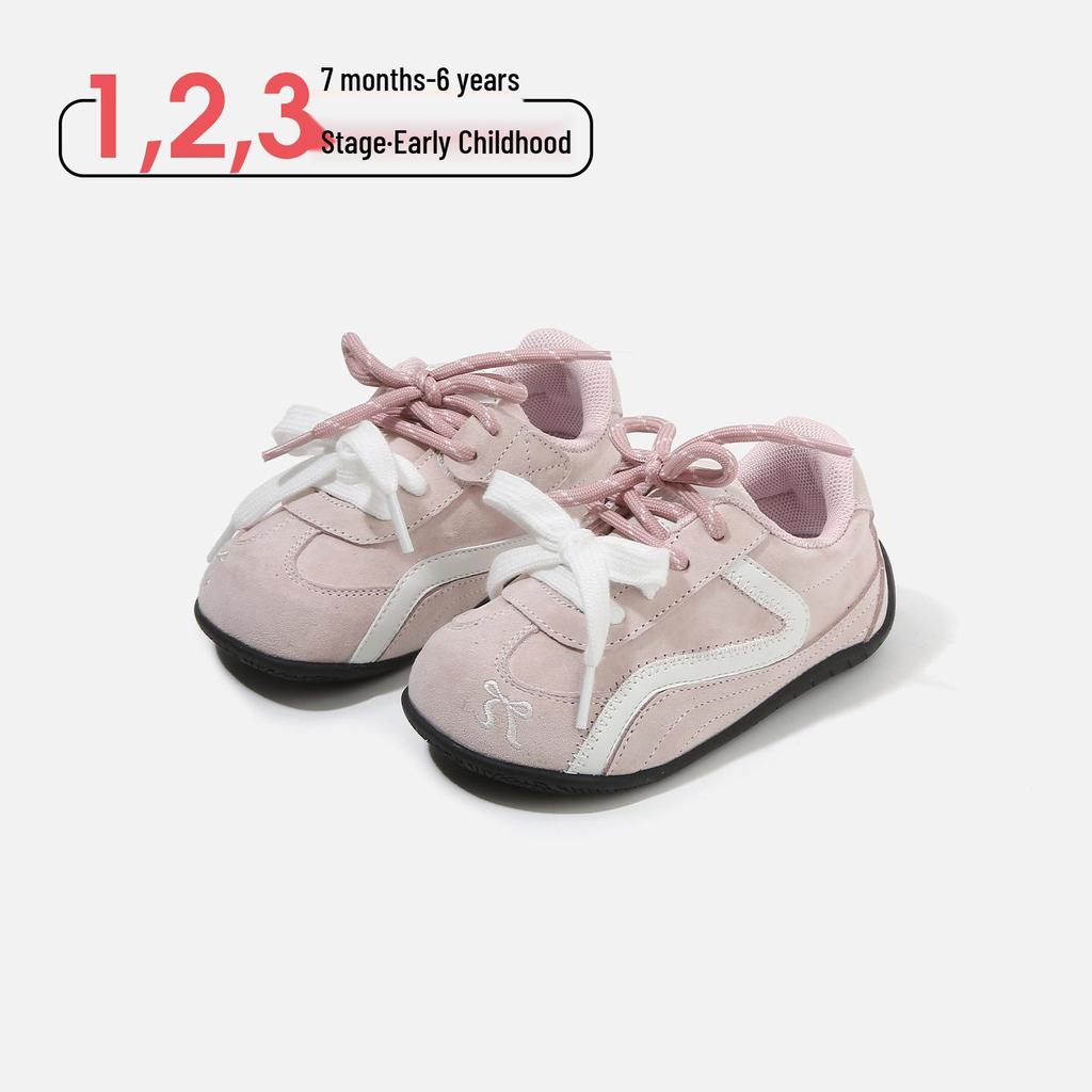 Baby Girl Princess Bow Shoes: Soft Sole Non-Slip Toddler Sneakers for Spring