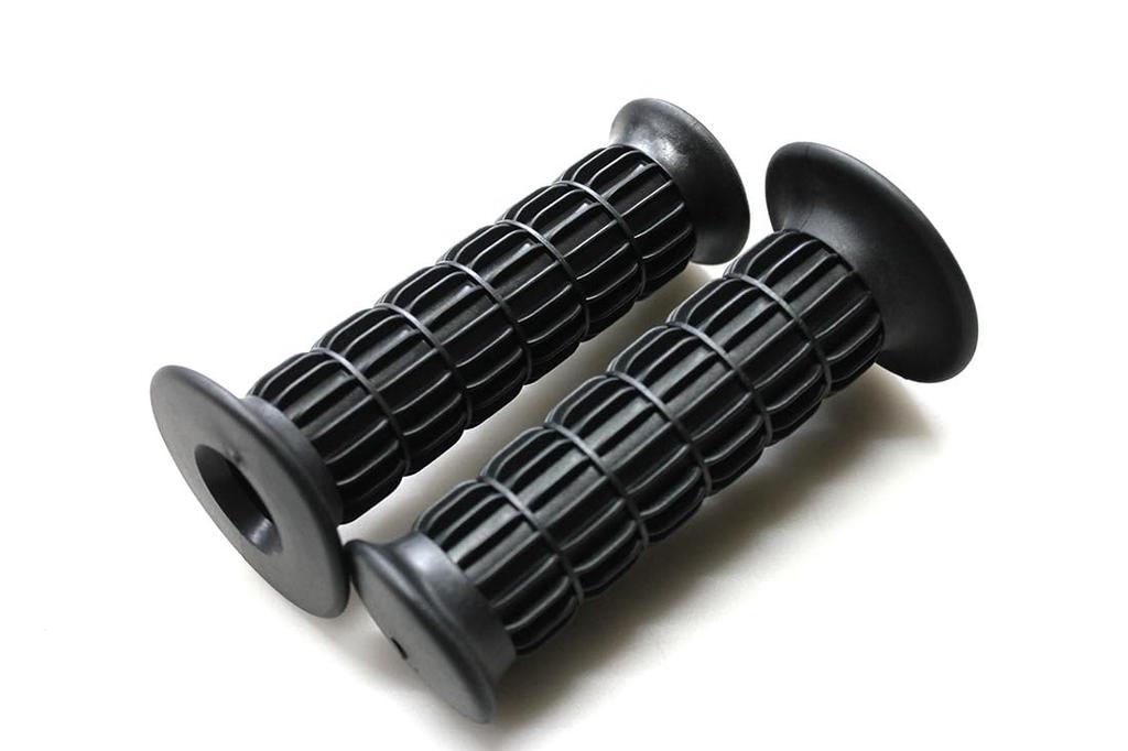 Z2 Grip 22.2mm Black Left & Right Non-Piercing Rubber Motorcycle