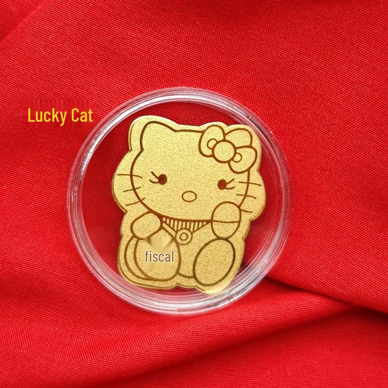 999 Pure Gold Wealth Attraction Phone Sticker - Five Directions God of Wealth & Fortune Cat Decor