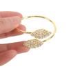 6Pcs/lot Gold Leaves Napkin Ring for Wedding Event Birthday Party Dinner Table Decoration Rhinestone Metal Napkin Buckles Holder