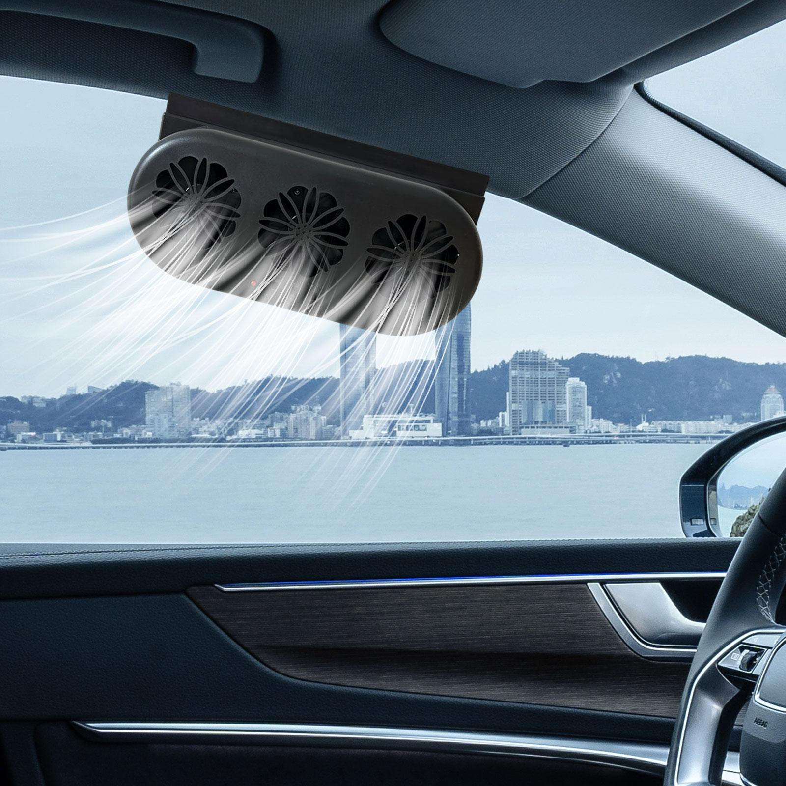 

Автомобильный вентилятор, оконное дефлекторное охлаждение, простая установка выхлопной системы USB, автоматическая вентиляция для грузовиков чёрный