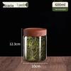 ZISIZ 2400ml Glass Storage Jar with Acacia Wood Lid