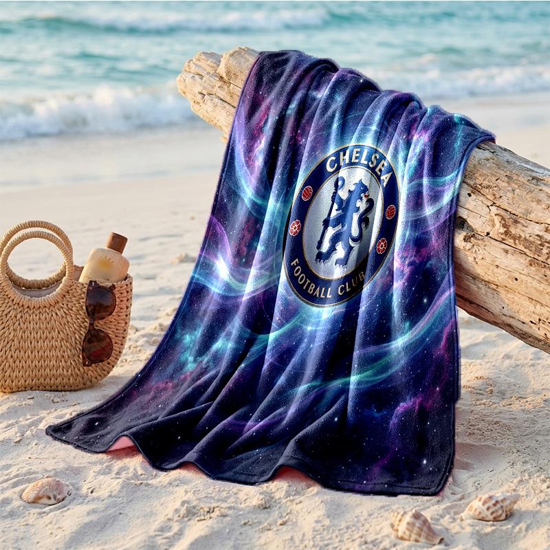 Asciugamano da Spiaggia in Microfibra con Stampa Chelsea FC Asciugatura Rapida Assorbente Grande Asciugamano per Spiaggia Nuoto Viaggio
