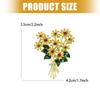 Elegant Rhinestones Daisy Flower Brooch for Women and Men Unisex Accessories Lapel Accessory for Everyday Outfits