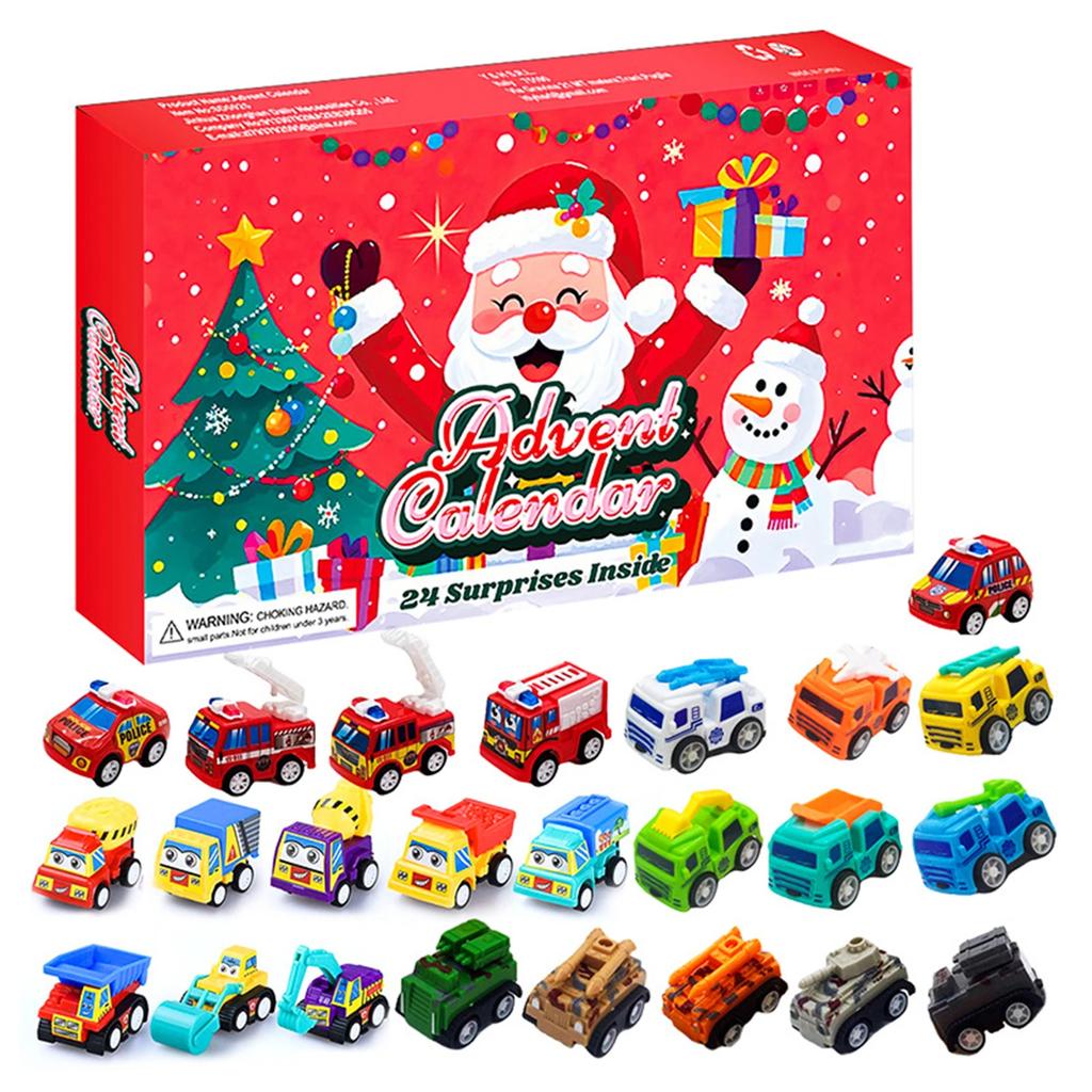 2025 Weihnachts-Countdown-Kalender 24 Stück Sammel-Weihnachts-Adventskalender Strumpffüller Weihnachts-Geschenkbox für Jungen Mädchen