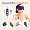 Heated Eye Mask with 5-Level Hot Compress 6 Vibration Modes 3D Massage Sleep Shading Warm Mask Eye Compress for Relaxation