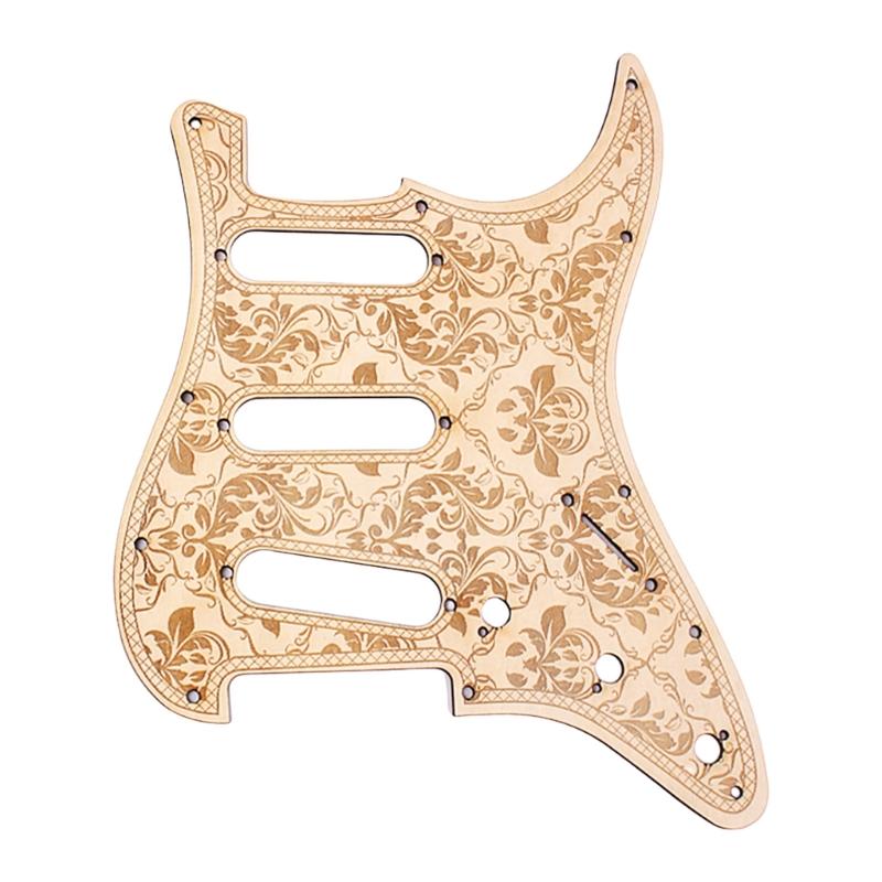 

Maple Wood Guitar Pickguard Scratch Plate 11 Holes Electric Guitar Pickguard Guitar Replacement Parts Enduring 1