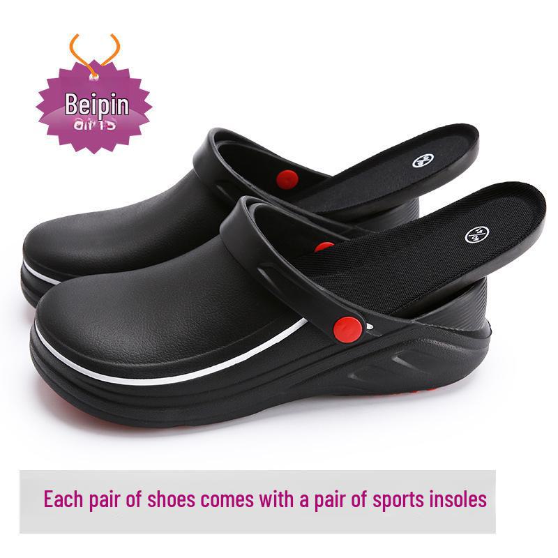 Oil-Proof Non-Slip Safety Work Shoes: Anti-Smash Protective Chef Footwear