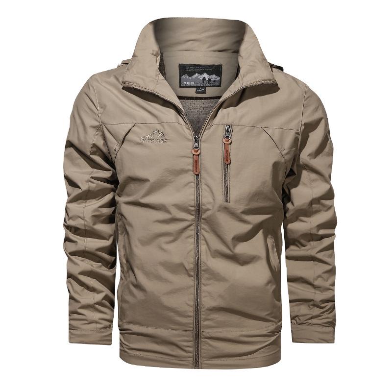 2022 Men's Plus Size Waterproof Windbreaker: Hooded, Windproof, Spring/Autumn Jacket