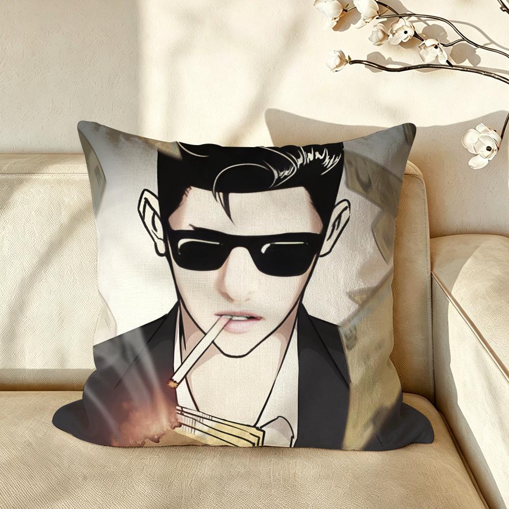 Manhwa LLOOKISM Cushion Cover Pillow Case Antidustmite Pillowcase Silky Short Plush Sofa Cushion Cover hot