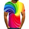 Rainbow 3D Printed Men's Sportive Breathable T-Shirt  Street Outdoor Fashion Casual Wear Y2K, Harajuku - Children's Clothing Top