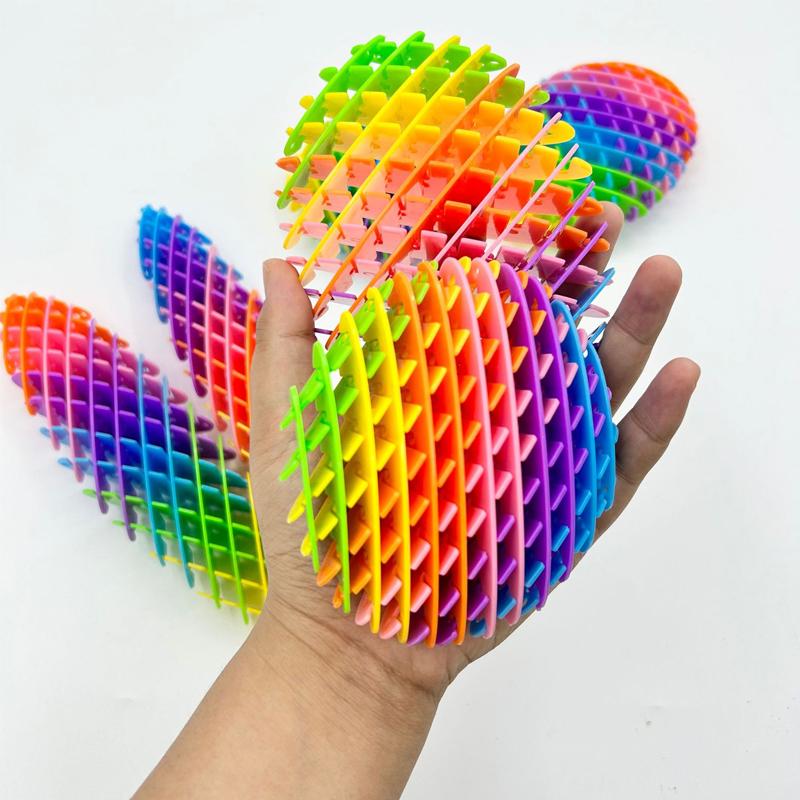 Toys Fidget Worm Flexible 3D Sensory Rainbow Elastic Mesh Stretchy Quiet Stress Anxiety Relief For Teens Party Favors Gifts Kids