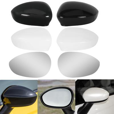 Left Right Rearview Mirror Cover Mirror Glass For Fiat Grande Punto Abarth Grande Punto Punto Evo Punto Range 500 Range White