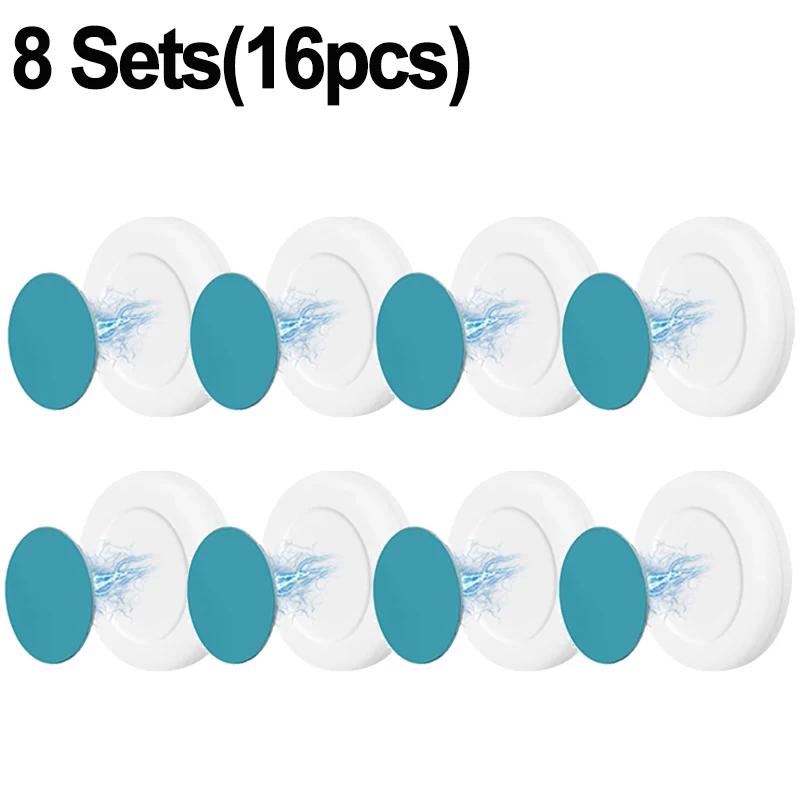 2/24PCS Magnetic Hooks Wall Mount Remote Control Anti-Lost Magnet Holder Round Self Adhesive Strong Hooks Home Storage Organizer