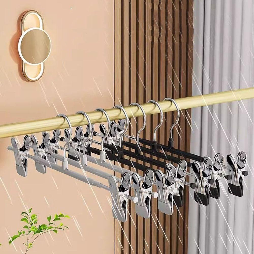 20Pcs Windproof Skirts Rack Clip Stainless Steel Pants Clamp Clothes Hanger Living Room
