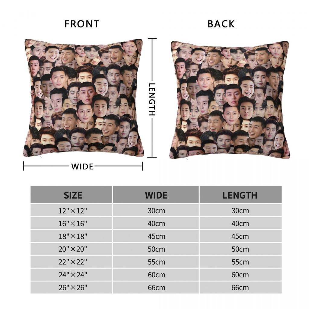 Itaewon Class Park Seo Joon Square Pillowcase Polyester Linen Velvet Pattern Zip Decor Throw Pillow Case Sofa Cushion Cover 18"