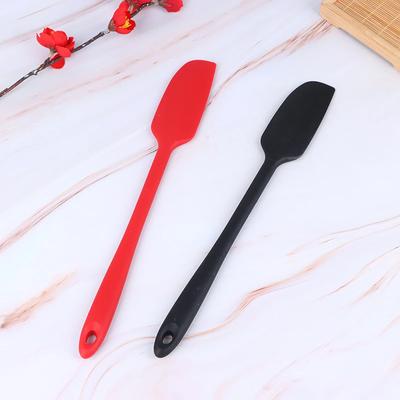 1 Adet Uzun Saplı Silikon Spatula Isıya Dayanıklı Esnek Yapışmaz İnce Spatula Kendin Yap Kek Kreması Kazıyıcı Pişirme Aracı