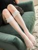Thin transparent lace lace calf socks JK black and white stockings for women