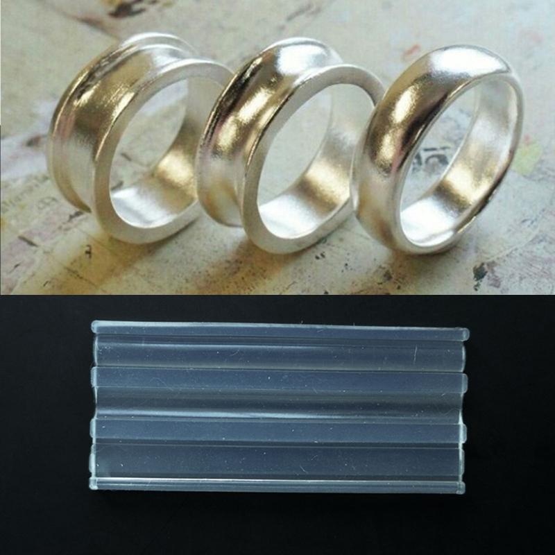 Molde de silicona para anillos de arcilla plateada Molde de silicona para hacer anillos delicados para anillos de arcilla plateada y joyería