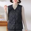 Premium Quilted Vest Button Model, Autumn and Winter Windproof, Cold and Warm Vest Women's Wear Casual Sports