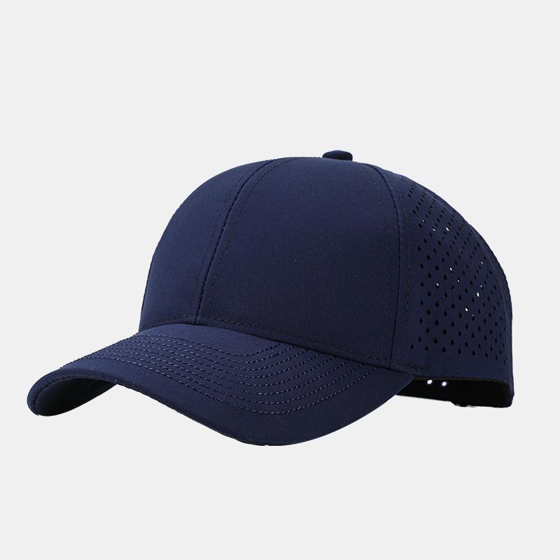 Korean-style Sunshade Sunscreen Cap Light Plate Punched Breathable Mesh 6-Panel 100% Polyester Sports Cap Outdoor Baseball