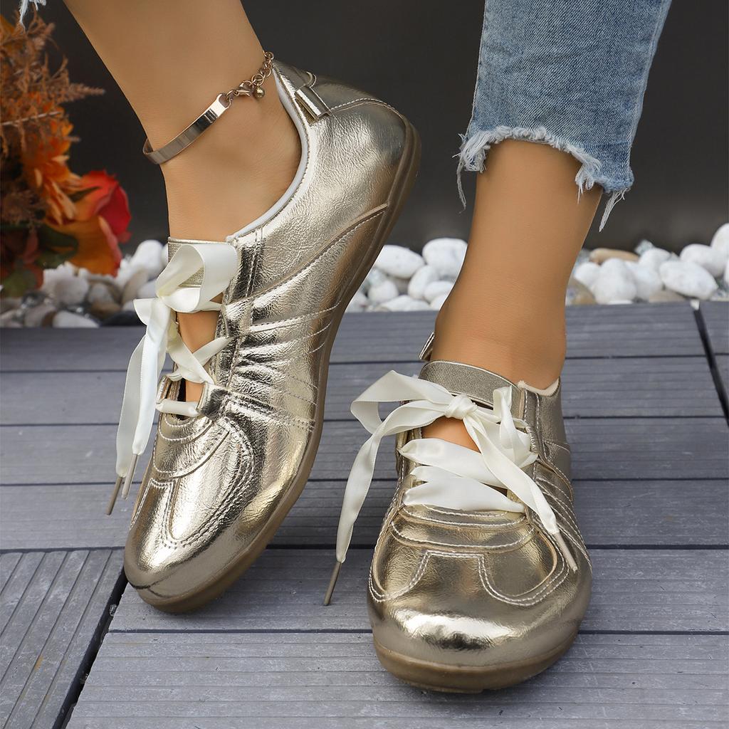 Fashion Women's Flat-bottomed Sneakers Spring and Summer Light Soft-soled Casual Shoes Women's Comfortable Non-slip Ballet Low-top Shoes