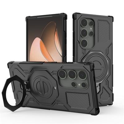 Magnetický pancierový obal pre Samsung Galaxy S24 Ultra Puzdrá Samsung Galaxy S24 Ultra 5G Kryt Magsafe Bezdrôtové nabíjanie Kryt telefónu