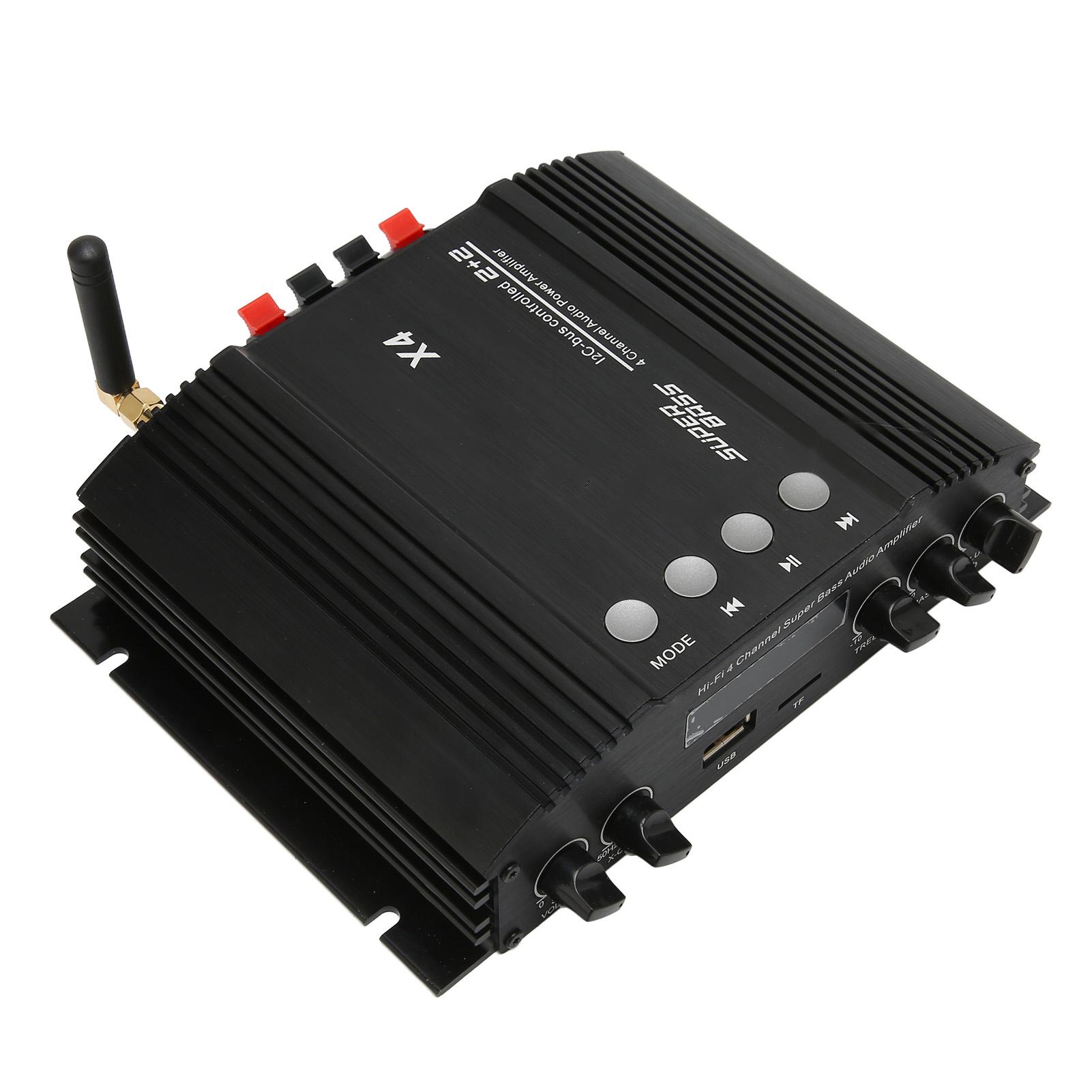 

Усилитель Bluetooth 4CH HiFi стерео сабвуфер без искажений многовходовой усилитель динамика с пультом дистанционного управления US Plug