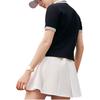 Fila Tennis Stylish Comfortable Breathable Color Block Vintage College Style Embroidered Logo Short Sleeve Polo Shirt Women Tops Black A51W523101F-BK