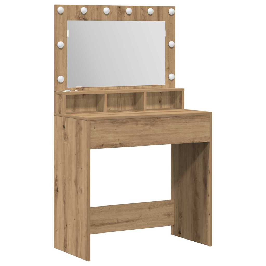 Makeup Table Artisan Oak 75.5 x 41 x 135 cm Particleboard