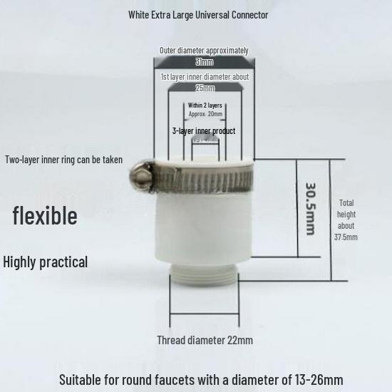 Anti-Splash Universal Faucet Extension Tube for Kitchen