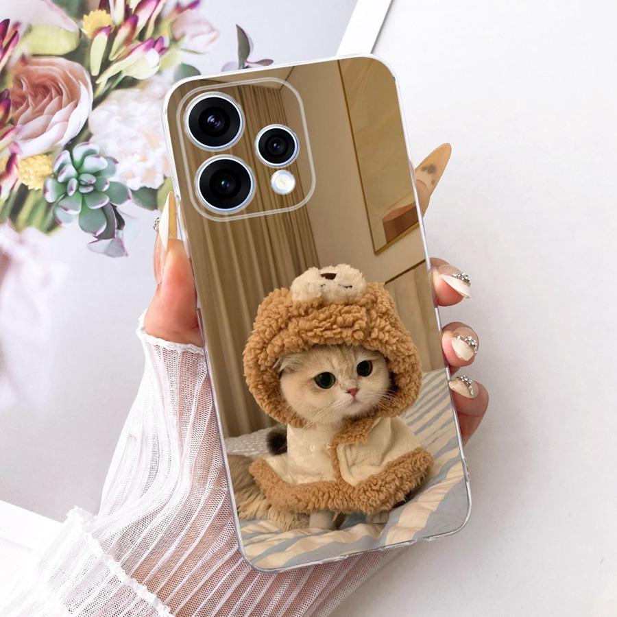 For OPPO Reno15 Reno 15F Case Cute Cat Painted TPU  Phone Case for OPPO Reno15 F Reno 15 CPH2825 Protective Soft Silicone Capa