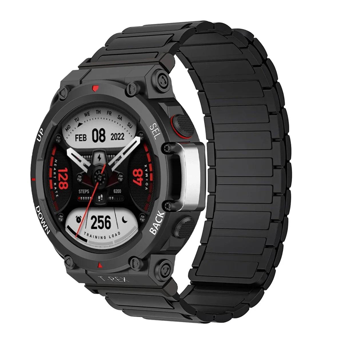 

Спортивний силіконовий ремінець для Huami Amazfit T-Rex 3 Магнітна петля-браслет Ремінець для зап ястя для Amazfit T-Rex 2 1 Розумний годинник Ремінець For Amazfit T-Rex 2 чорний