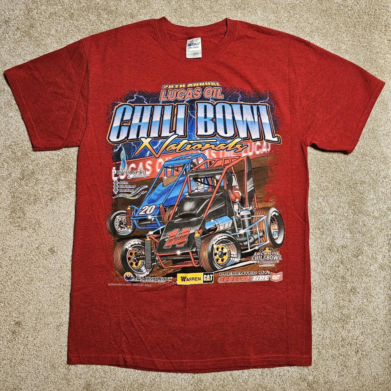 Vintage 2014 Chilli Bowl Midget Nationals T-shirt Mens M Ironic Grunge Nascar S