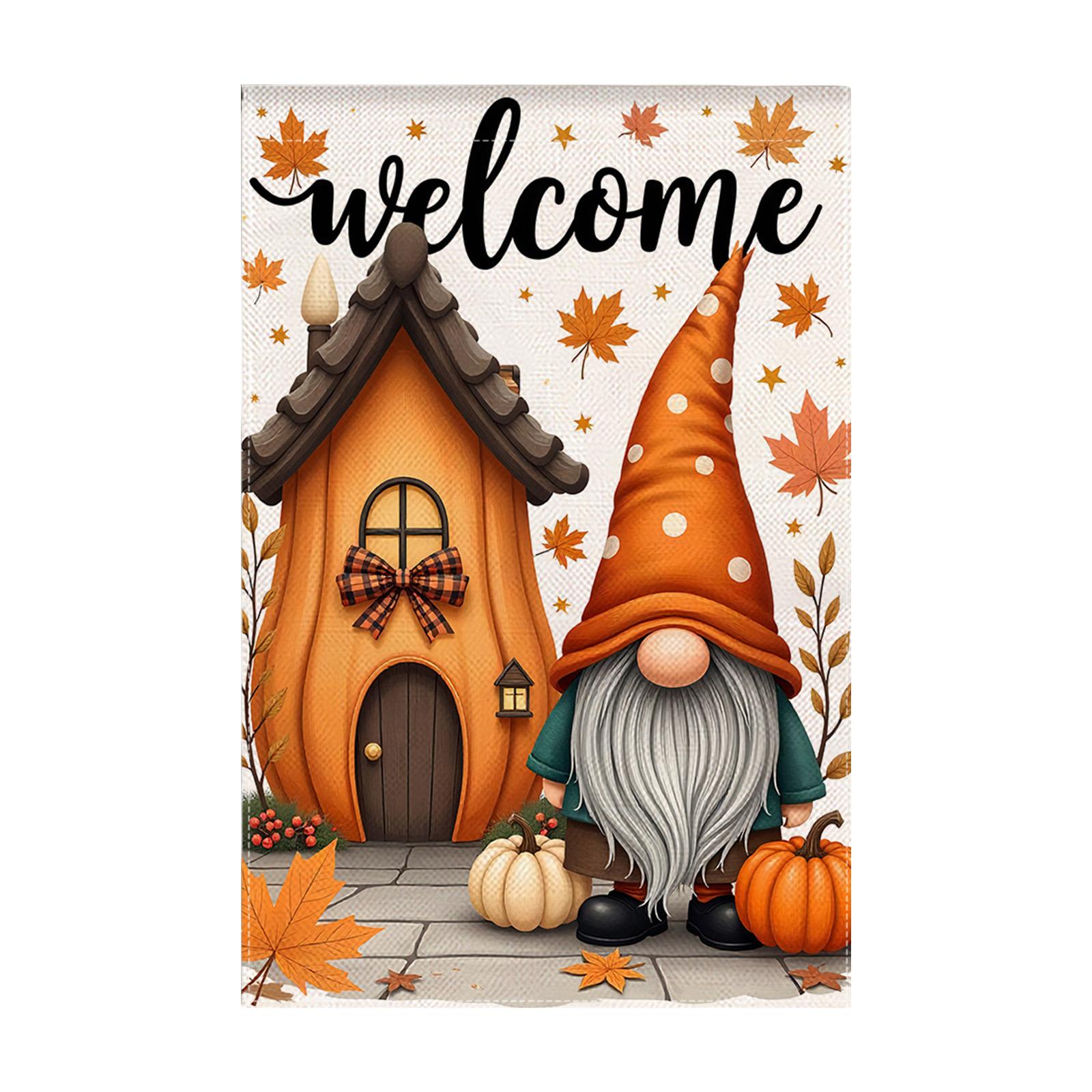 Festival Autumn Garden Banners Thanksgiving Outdoor Decors Holiday Yard Banners for Porch Patios Seasonal Celebration