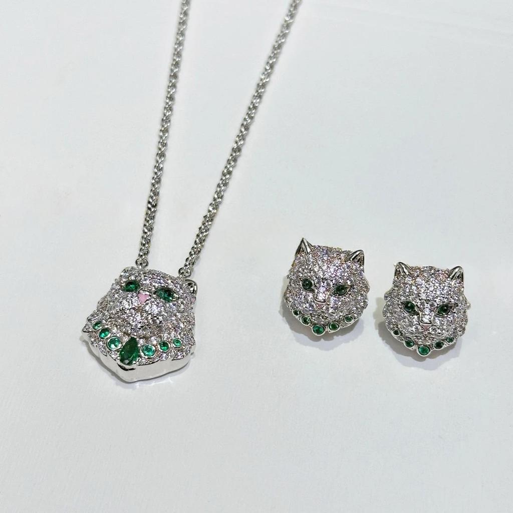 2024 Latest Hot Brand Vintage Women's Stud Earrings Luxury Jewelry Set for Women Little Owl Designer Necklaces Fashion Necklace