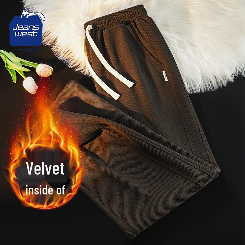 

JEANSWEST CLUB Men s Corduroy Loose Straight Trousers XL