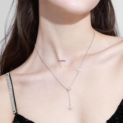 Starlight Tassel Women's Lux Clavicle Necklace with Bead Charm
