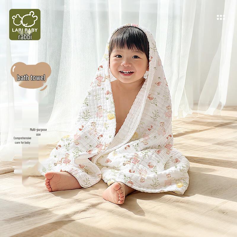 Шестислойное муслиновое детское банное полотенце Raby