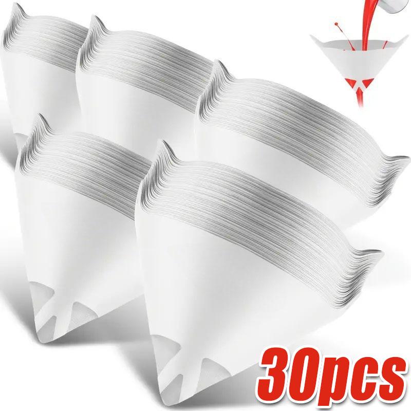 10-500PCS Car Disposable Paper Filter 190 Mesh Purifying Straining Cup Paint Spray Mesh Conical Nylon Micron Paper Funnel Tools