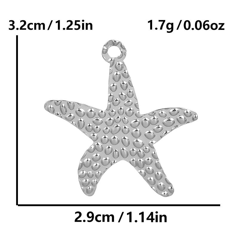 Unevenness Metal Irregular Stainless Steel Heart Charms For Jewelry Making Supplies 6pcs Diy Sea Shell Round Rectangle Pendant