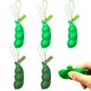 Creative Decompression Keychain Pea Pod Keyring Unlimited Squeeze Edamame Toy For Kids Adults Stress-Relieving Venting Toys