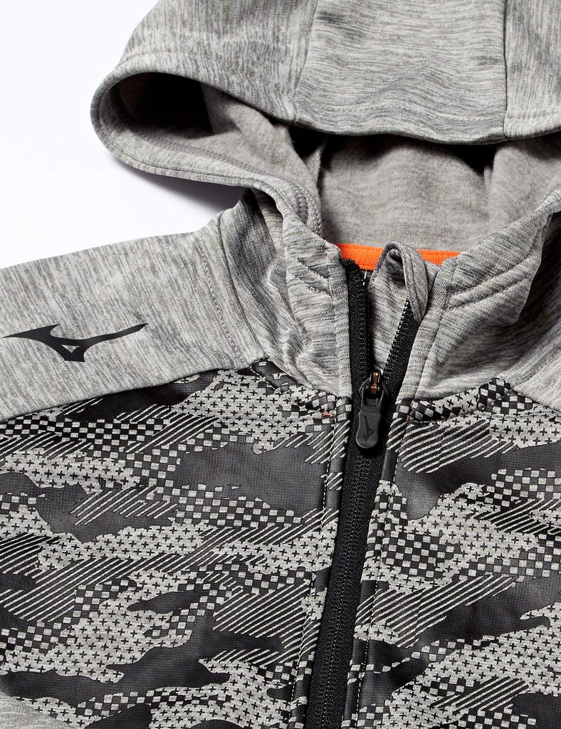 Mizuno 32JC0952 Training Wear Gray Size 140 to Japanese Size Fleece-Lined Jacket, Junior/Kids, Heather, (Equivalent 140)