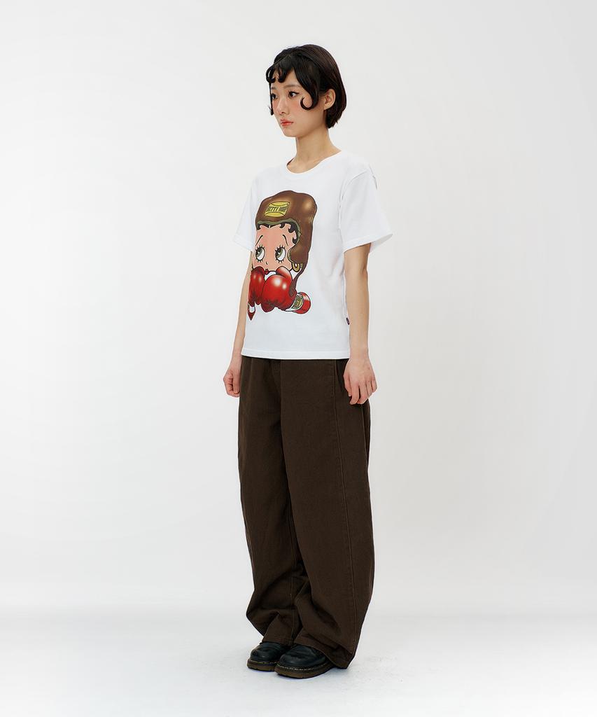 LAUGHER [Betty Boop] Boxer T-Shirt - White