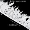 100CM Multi-Color Feather Trim | Pre-Punched Holes DIY Supplies for Lampshades, Christmas Trees & Boho Wedding Arches
