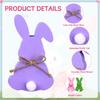 6 Pcs Easter Bunny Decor Easter Decorations Bunny Decor Spring Bunny Wood Tabletop With Hemp Rope Rustic Rabbits Wooden Tiered T